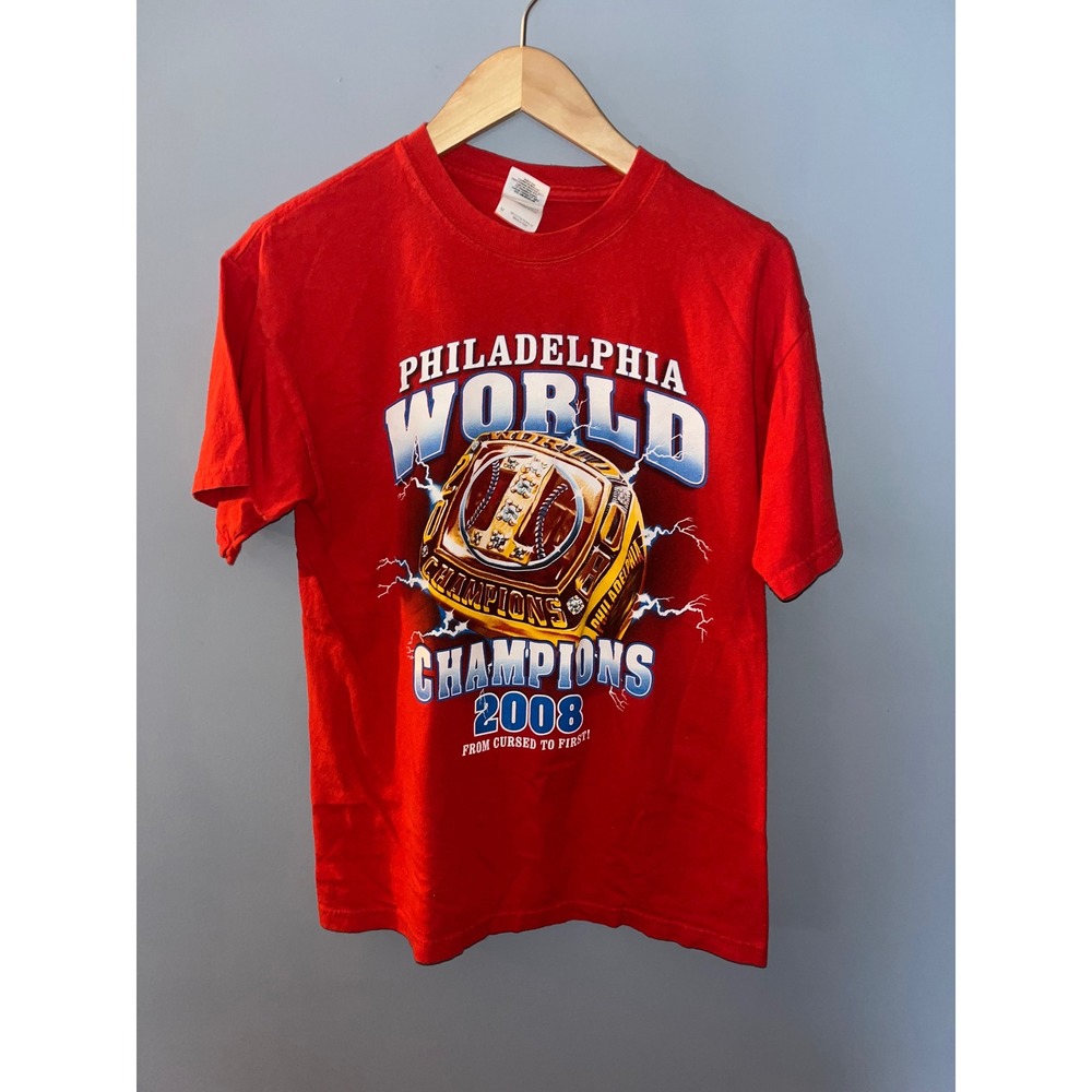 Philadelphia Phillies World Series 2008 Champions T-Shirt Red Gildan